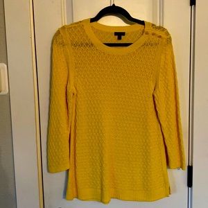 New without tags Talbots M yellow sweater too with fun texture